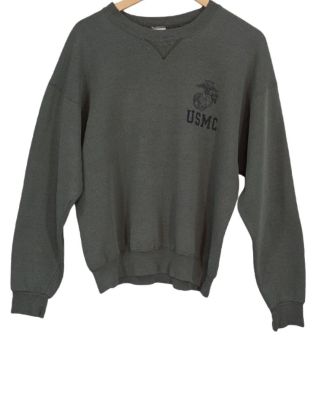 Vintage Soffe USMC Marines Eagle Globe Anchor Crewneck Sweatshirt L Military